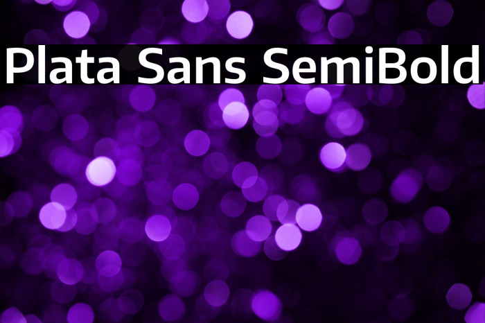 Plata Sans SemiBold Example 1