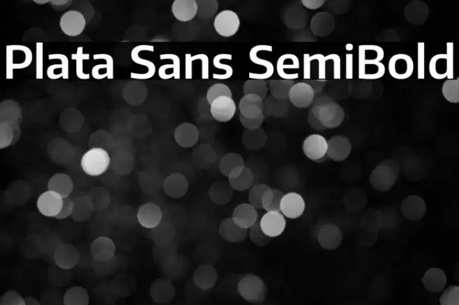 Plata Sans SemiBold Font examples