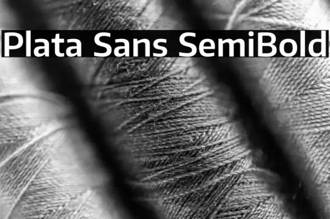 Plata Sans SemiBold Font examples