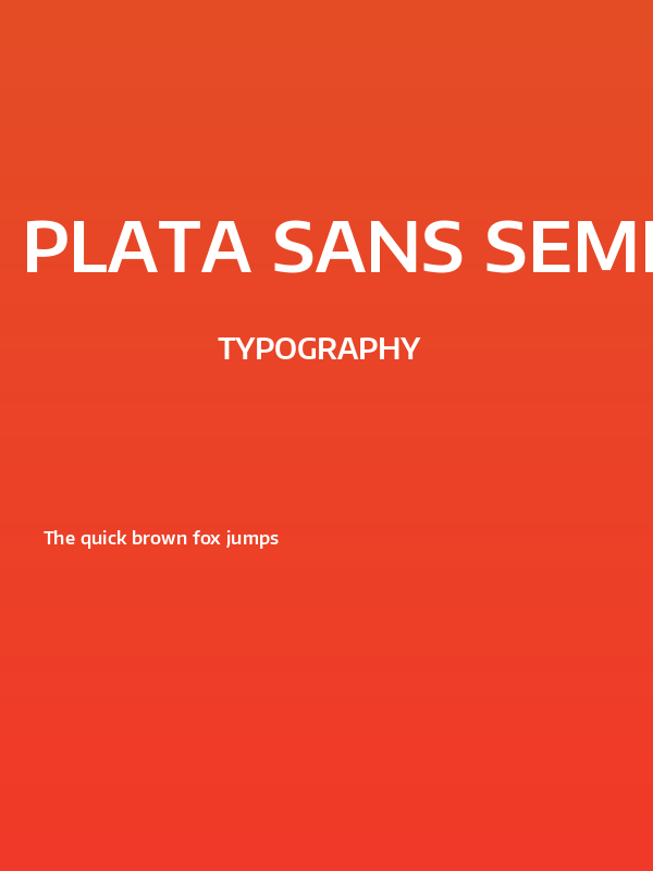 Plata Sans SemiBold Poster