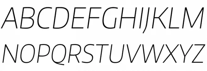 Plata Sans Thin Italic Polices MAJUSCULES