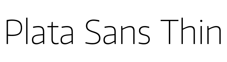 Plata Sans Thin  Descarca Fonturi Gratis