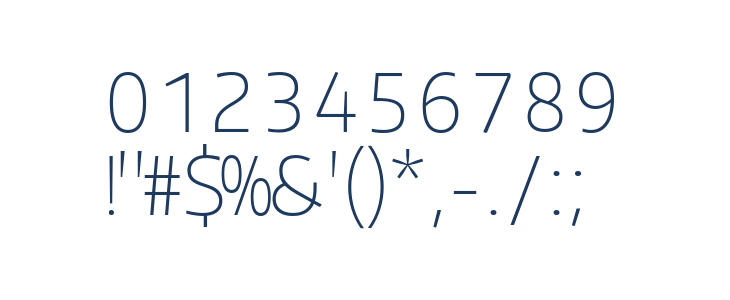 Plata Sans Thin Other Characters