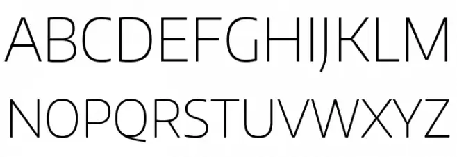 Plata Sans Thin Schriftart Groß