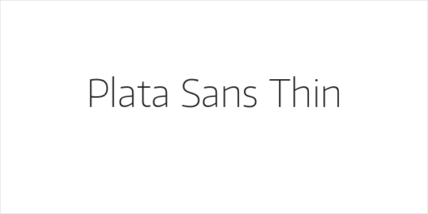 Plata Sans Thin Logo
