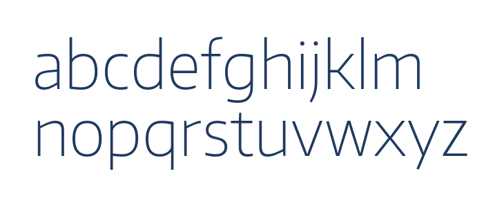 Plata Sans Thin Lowercase