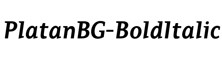 PlatanBG-BoldItalic Font