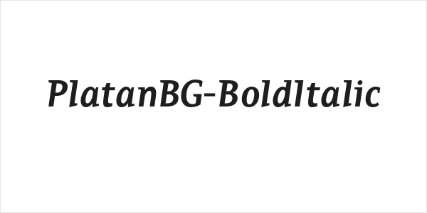 PlatanBG-BoldItalic Logo