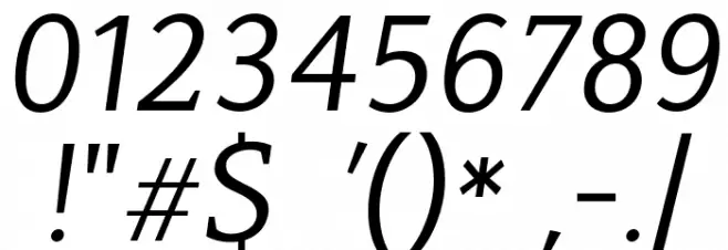 PlatanBG-Italic Font OTHER CHARS