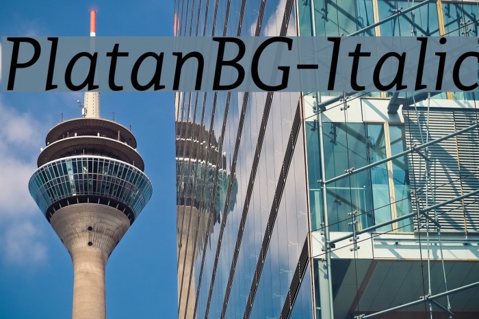 PlatanBG-Italic Font examples