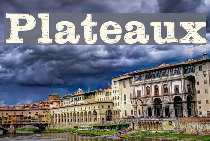 Plateaux Font examples