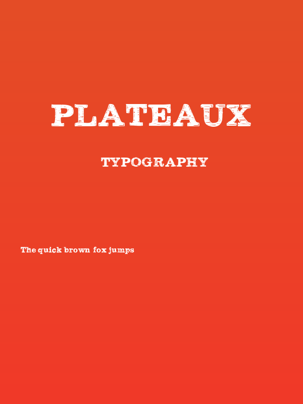 Plateaux Poster