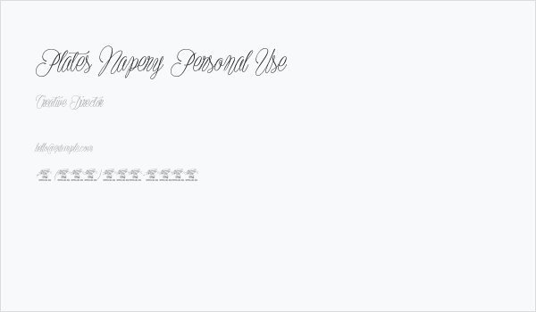 Plates Napery Personal Use Business Card