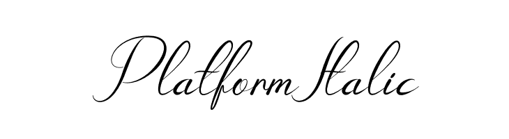 Platform Italic  免费字体下载
