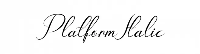 Platform Italic  Frei Schriftart Herunterladen