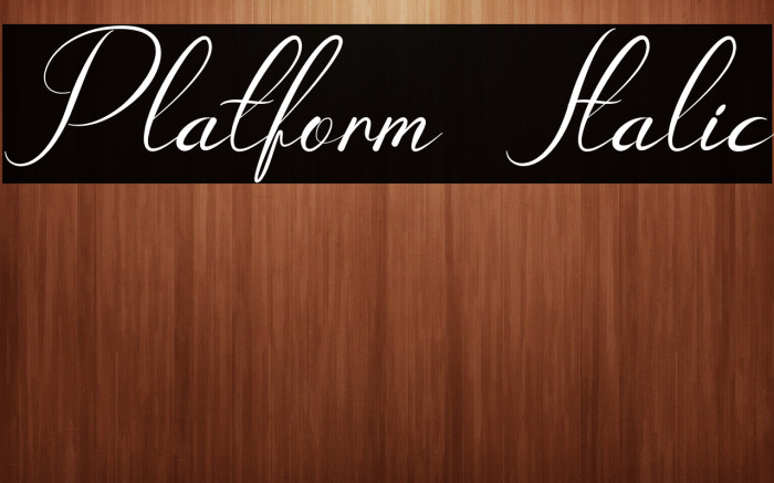 Platform Italic Example 1