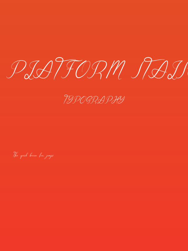 Platform Italic Poster