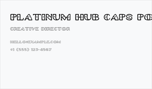 Platinum Hub Caps Polished Business Card