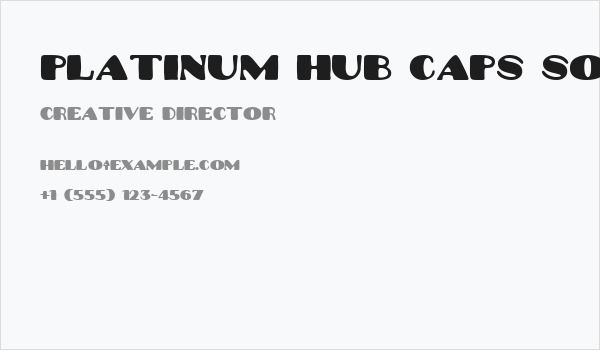 Platinum Hub Caps Solid Business Card