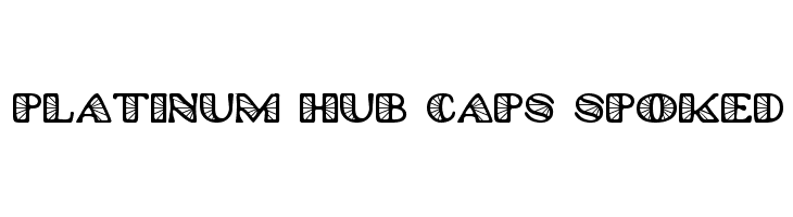 Platinum Hub Caps Spoked  Free Fonts Download