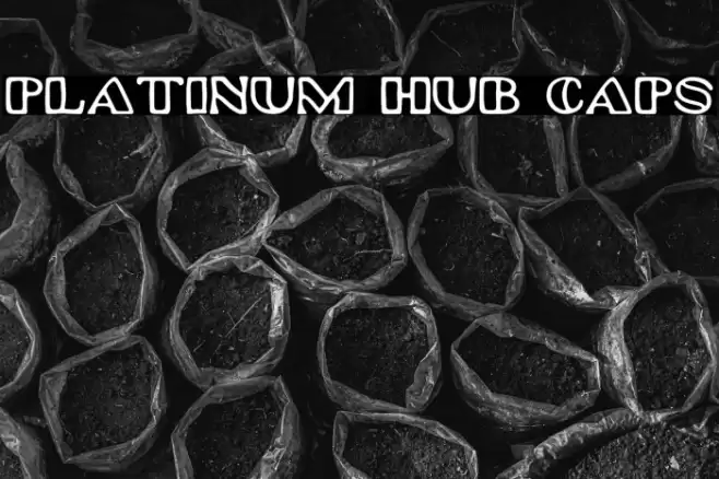 Platinum Hub Caps Font examples