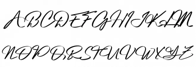 Platinum Signature Schriftart Groß