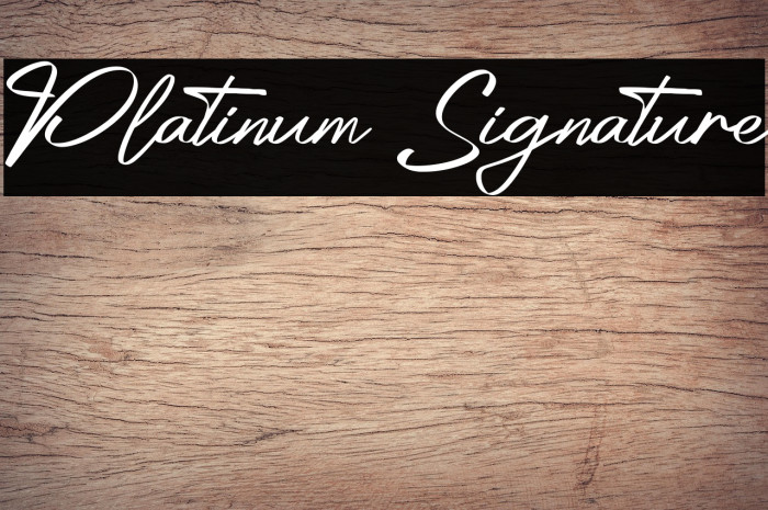 Platinum Signature Example 1