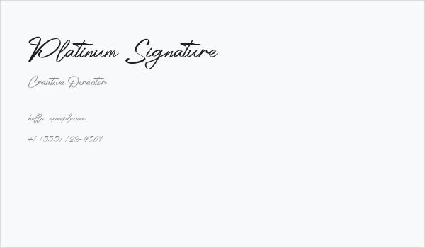 Platinum Signature Business Card