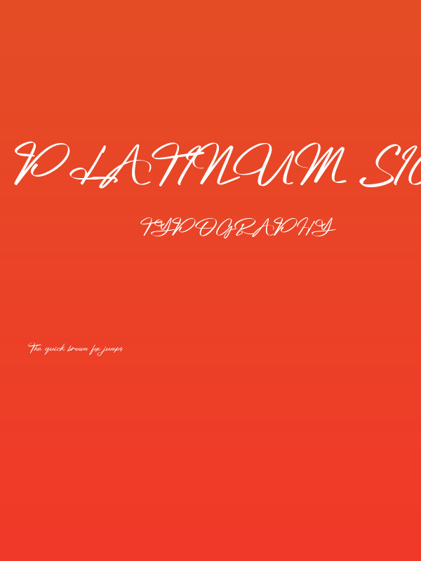 Platinum Signature Poster