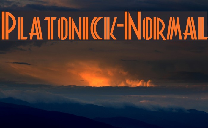 Platonick-Normal Font examples