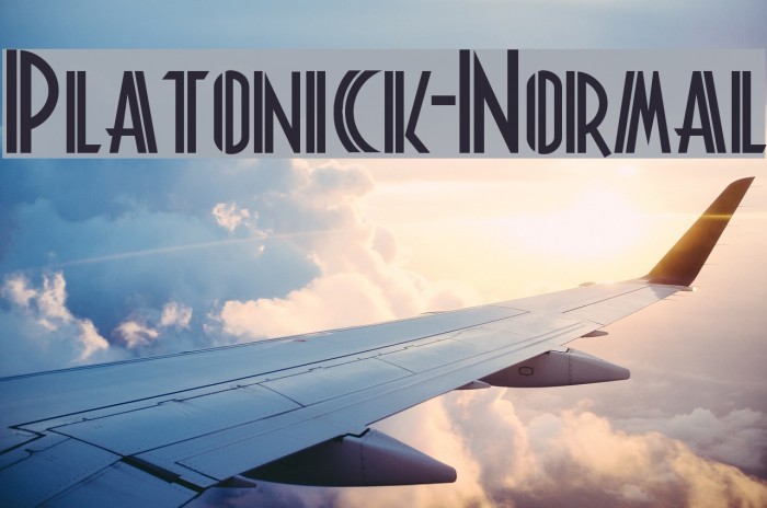 Platonick-Normal Font examples
