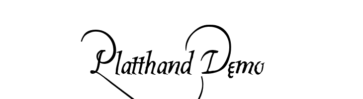 Platthand Demo Font