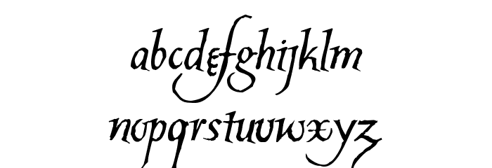 Platthand Demo Font LOWERCASE