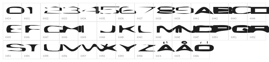Plattmask Normal Character Map