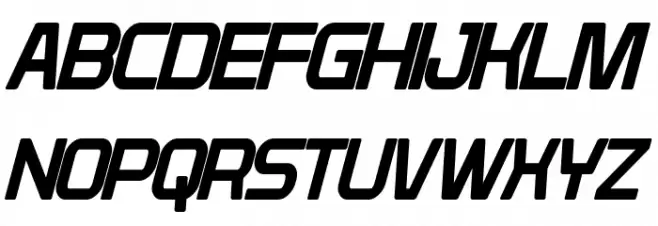Plavsky Condensed Bold Italic Fuentes MAYÚSCULAS