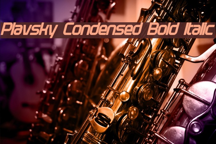 Plavsky Condensed Bold Italic Font examples