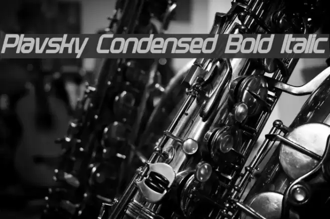 Plavsky Condensed Bold Italic examples