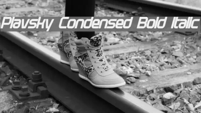 Plavsky Condensed Bold Italic examples