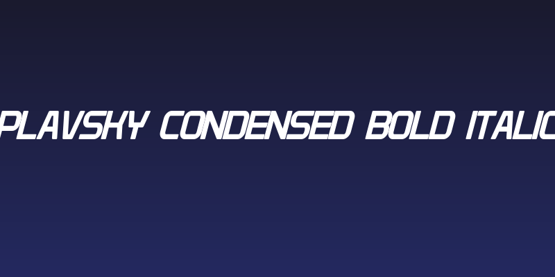 Plavsky Condensed Bold Italic Social Header