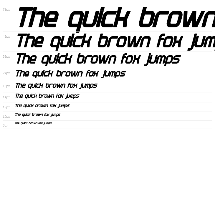 Plavsky Condensed Bold Italic Waterfall