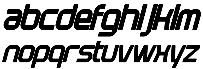 Plavsky Condensed Bold Italic Font LOWERCASE