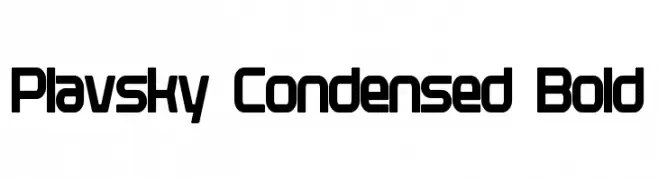 Plavsky Condensed Bold  Fuentes Gratis Descargar
