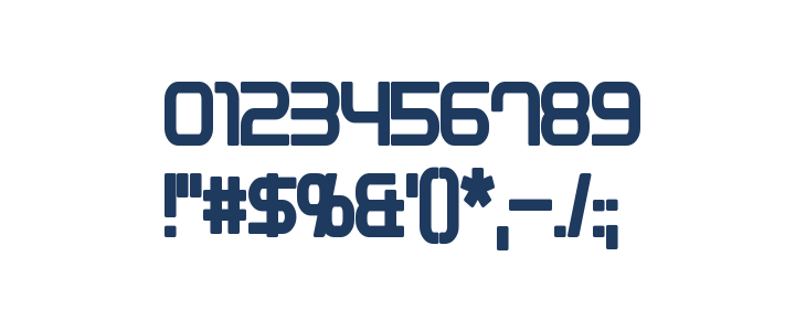 Plavsky Condensed Bold Other Characters