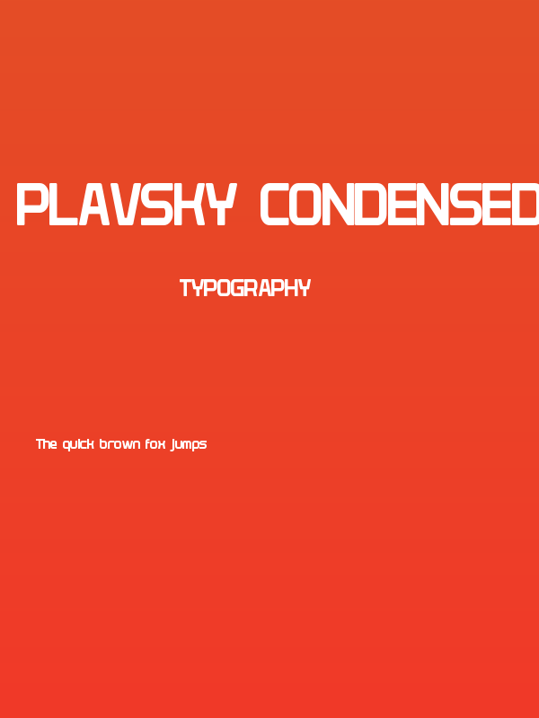 Plavsky Condensed Bold Poster