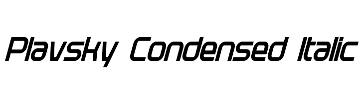 Plavsky Condensed Italic Font
