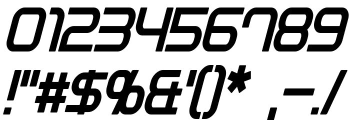 Plavsky Condensed Italic Font OTHER CHARS