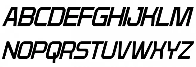 Plavsky Condensed Italic Fonte MAIÚSCULAS