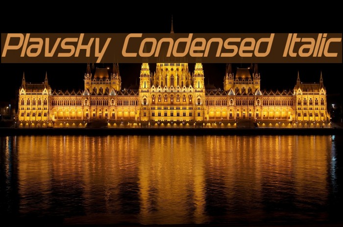 Plavsky Condensed Italic Font examples