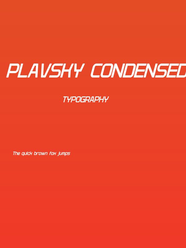 Plavsky Condensed Italic Poster