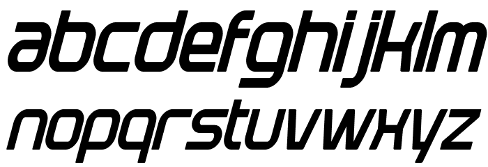 Plavsky Condensed Italic Font LOWERCASE